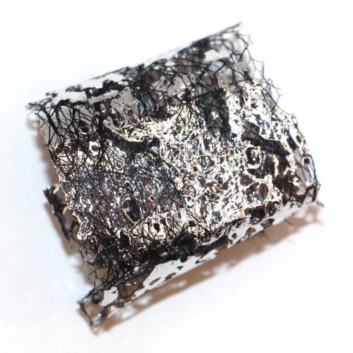 Ţesătură neagră cu inserţii metalice argintii (nr.11)