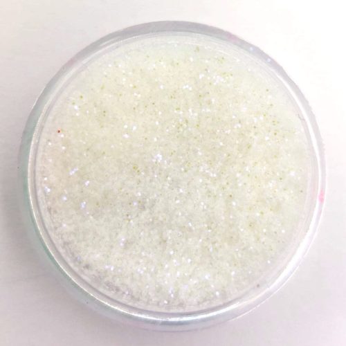 Straluci alb cu pigment de glitter